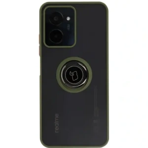 Wholesale Bizon Case Hybrid Ring Realme C33 / C30 / Narzo 50i Prime smoky with a green frame - BIZ730 - {ean13} - Hurt