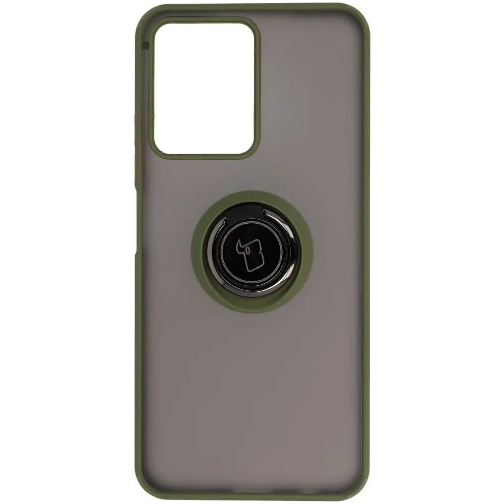 Wholesale Bizon Case Hybrid Ring Realme C33 / C30 / Narzo 50i Prime smoky with a green frame - BIZ730 - {ean13} - Hurt