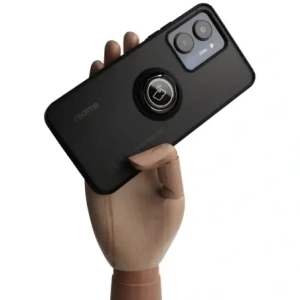 Hurtownia GSM - Bizon Case Hybrid Gyűrű Realme C33 / C30 / Narzo 50i Prime füstös fekete kerettel - BIZ731 - {ean13} - Hurt