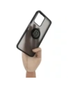 Hurtownia GSM - Etui z uchwytem na palec Bizon Case Hybrid Ring do Realme C33 / C30 / Narzo 50i Prime przydymione z czarną ramką - BIZ731 - {ean13} - Hurt