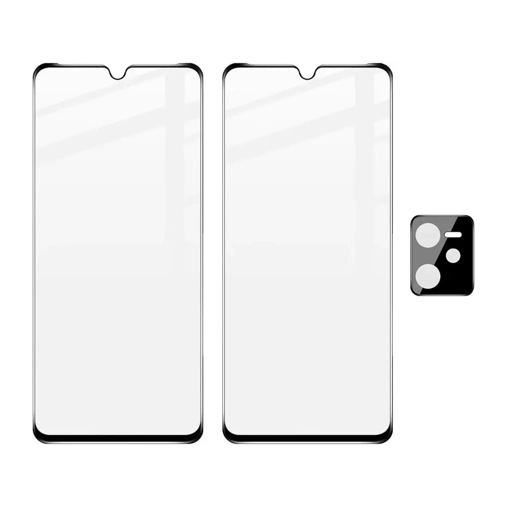 Hurtownia GSM - Bizon Glass Edge edzett üveg - [2 PACK] + lencsevédelem Realme C35 fekete - BIZ734 - {ean13} - Hurt