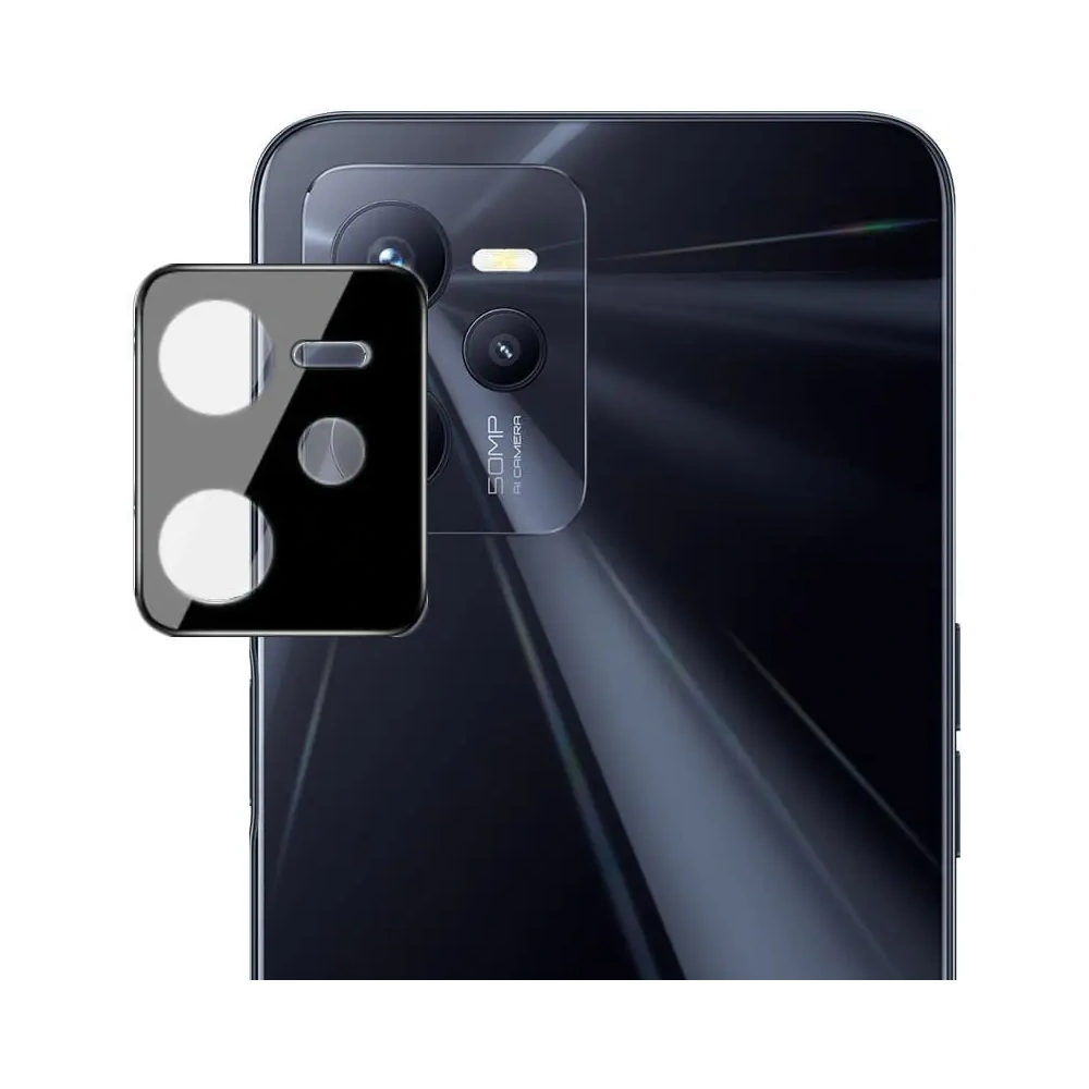 Hurtownia GSM - Bizon Glass Edge sticlă temperată - [2 PACK] + protecție lentilă Realme C35 negru - BIZ734 - {ean13} - Hurt