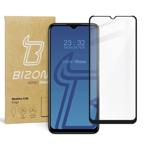Szkło hartowane Bizon Glass Edge do Realme C35 czarne
