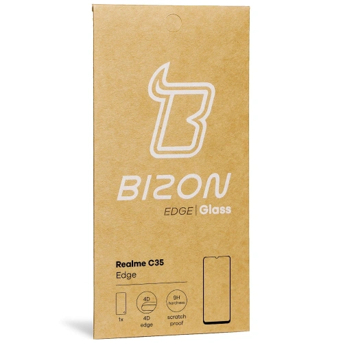 Szkło hartowane Bizon Glass Edge do Realme C35 czarne