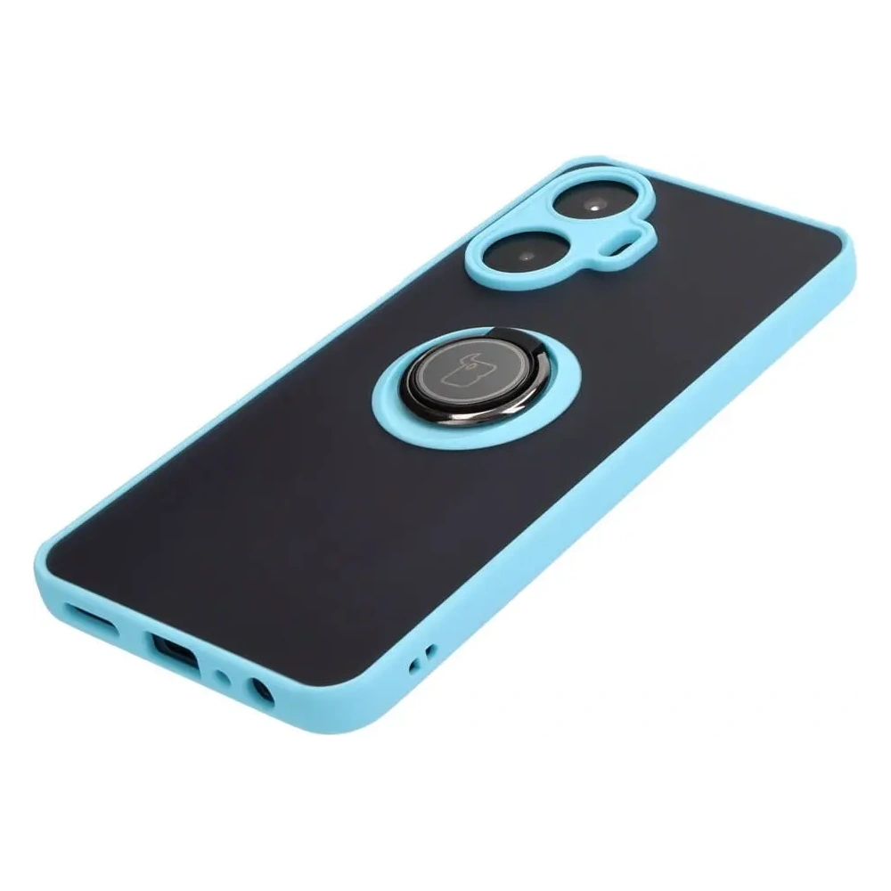 Wholesale Bizon Case Hybrid Ring Realme C55 smoky with a light blue frame - BIZ739 - {ean13} - Hurt