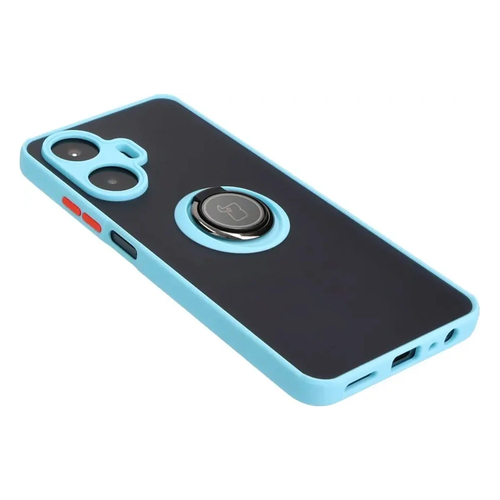 Wholesale Bizon Case Hybrid Ring Realme C55 smoky with a light blue frame - BIZ739 - {ean13} - Hurt