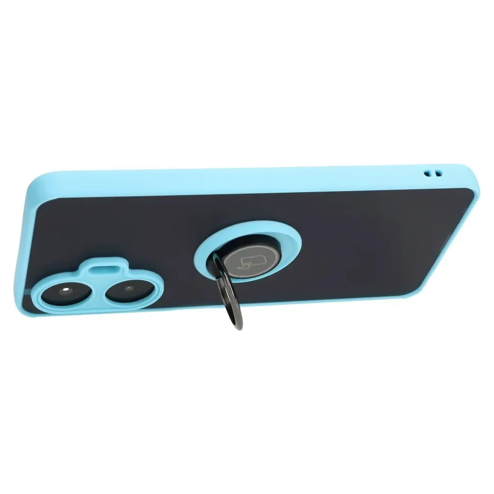 Wholesale Bizon Case Hybrid Ring Realme C55 smoky with a light blue frame - BIZ739 - {ean13} - Hurt