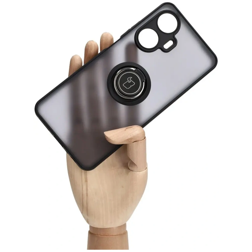 Wholesale Bizon Case Hybrid Ring Realme C55 smoky with a black frame - BIZ740 - {ean13} - Hurt