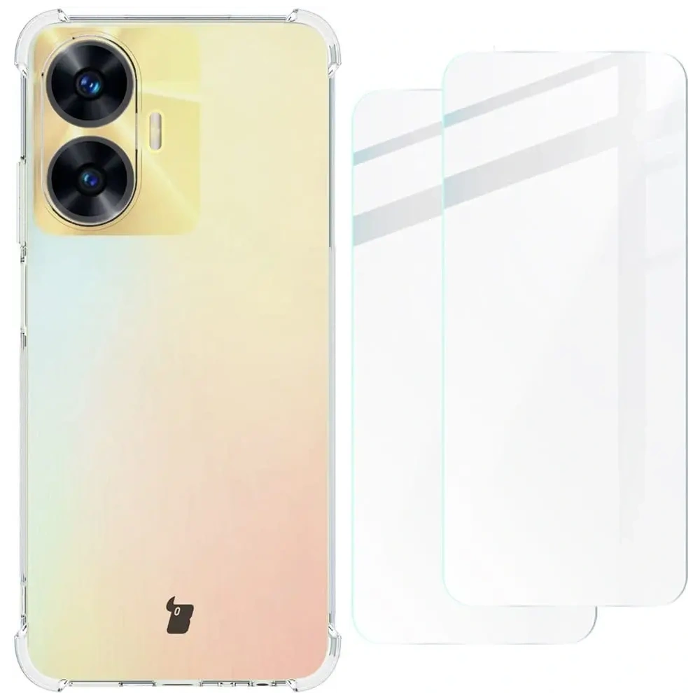 Hurtownia GSM - Etui + 2x sklo na displej Bizon Case Clear Pack pro Realme C55 průhledné - BIZ748 - {ean13} - Hurt