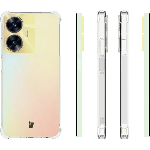 Etui + 2x szkło na ekran Bizon Case Clear Pack do Realme C55 przezroczyste