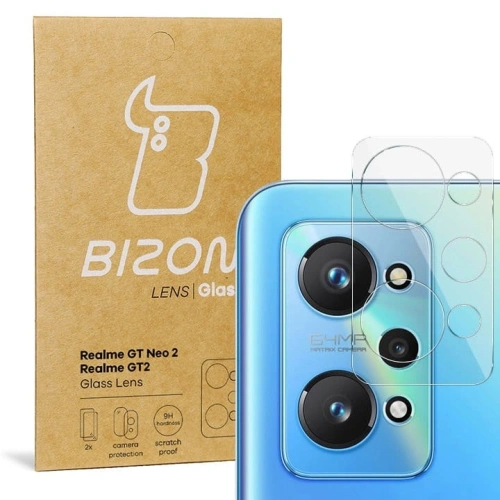 Szkło na aparat Bizon Glass Lens do Realme GT2/ Neo2 [2 PACK]