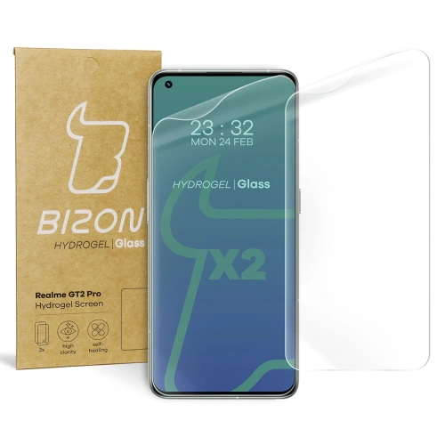 Folia hydrożelowa na ekran Bizon Glass Hydrogel Realme GT2 Pro [2 PACK]