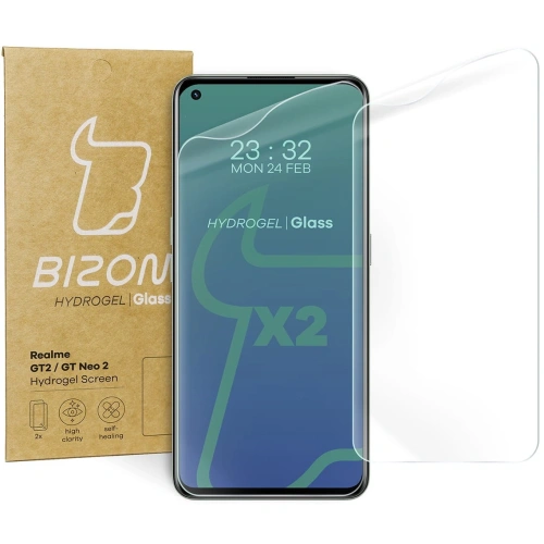 Folia hydrożelowa na ekran Bizon Glass Hydrogel Realme GT 2 / GT Neo 2 / GT Neo 3T [2 PACK]