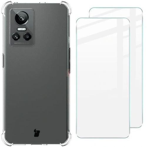 Etui + 2x szkło na ekran Bizon Case Clear Pack do Realme GT Neo 3 przezroczyste