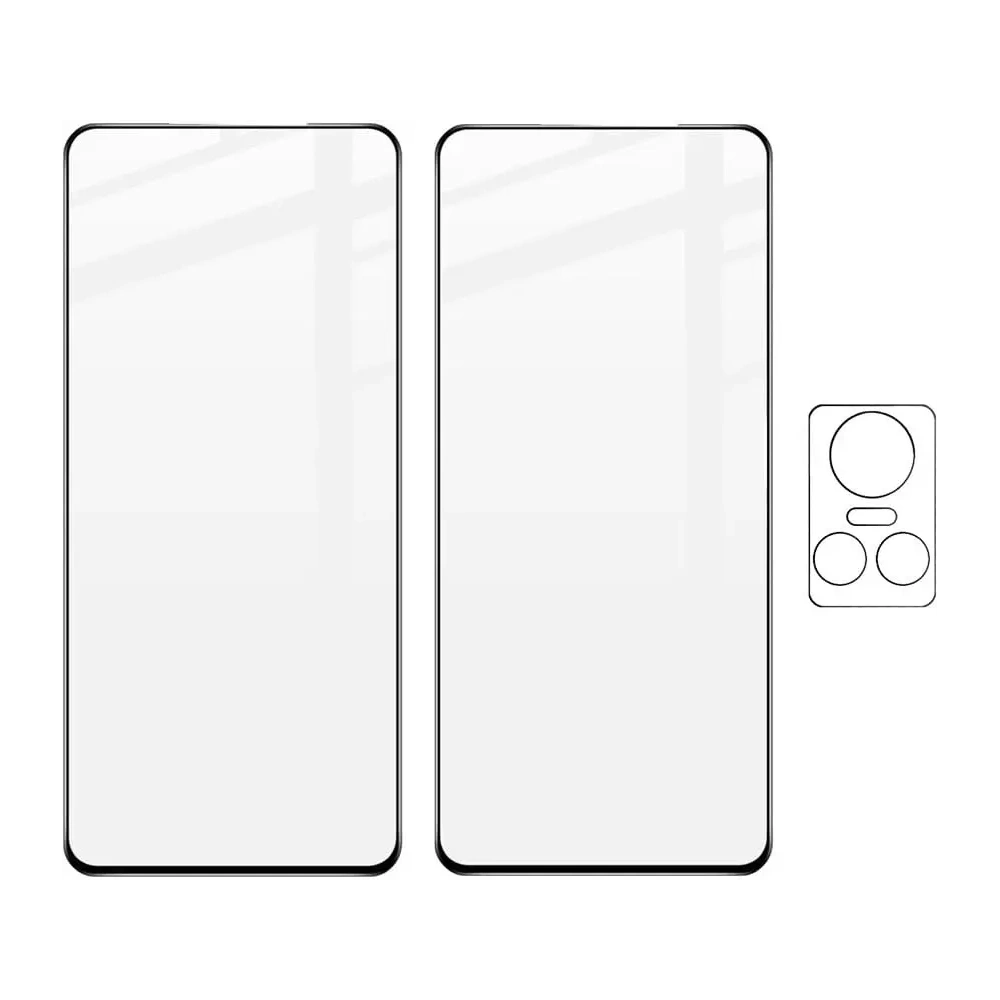 Wholesale Bizon Glass Edge tempered glass - [2 PACK] + lens protection Realme GT Neo 3 black - BIZ762 - {ean13} - Hurt