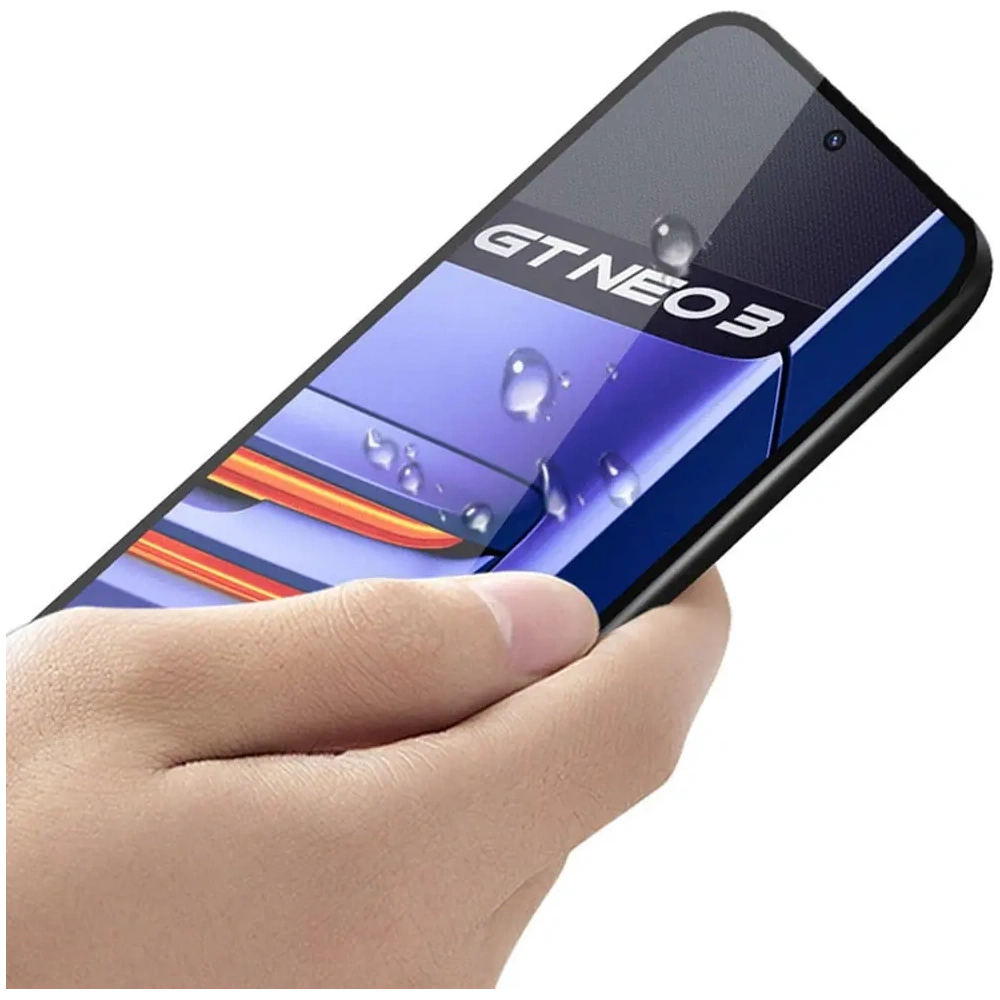 Wholesale Bizon Glass Edge tempered glass - [2 PACK] + lens protection Realme GT Neo 3 black - BIZ762 - {ean13} - Hurt