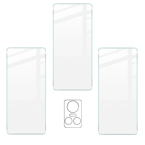 Szkło hartowane Bizon Glass Clear - 3 szt. + obiektyw Realme GT Neo 3