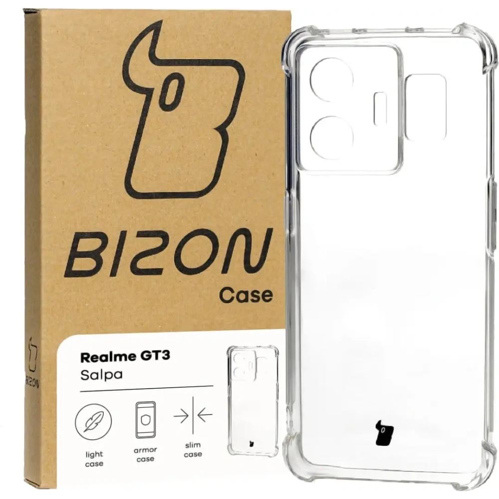 Hurtownia GSM - Elastyczne etui Bizon Case Salpa do Realme GT3 przezroczyste - BIZ765 - {ean13} - Hurt