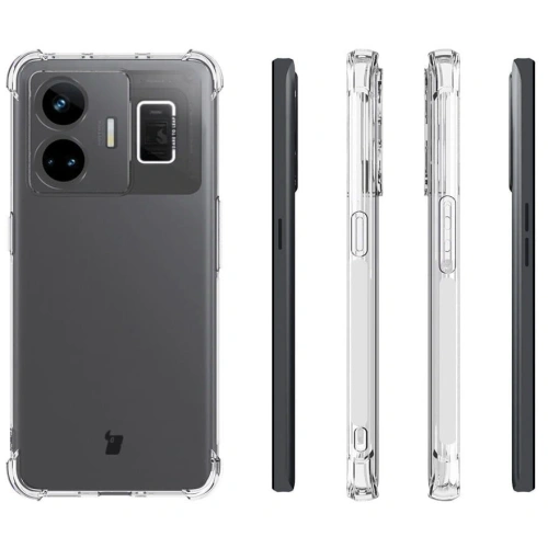 Etui + 2x folia Bizon Case Clear Pack do Realme GT3 przezroczyste