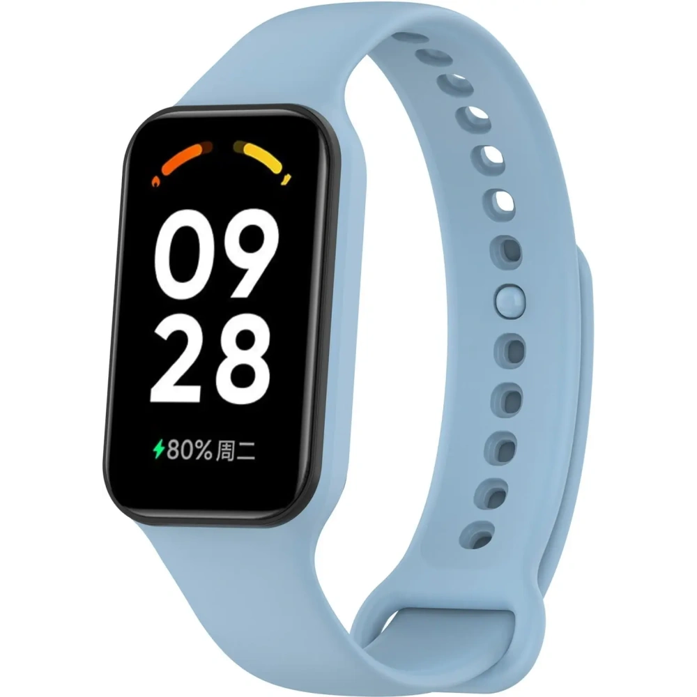 Hurtownia GSM - Etui s páskem Bizon Strap + Case Watch Dots pro Xiaomi Redmi Smart Band 2 / Xiaomi Mi Band 8 Active modré - BIZ784 - {ean13} - Hurt