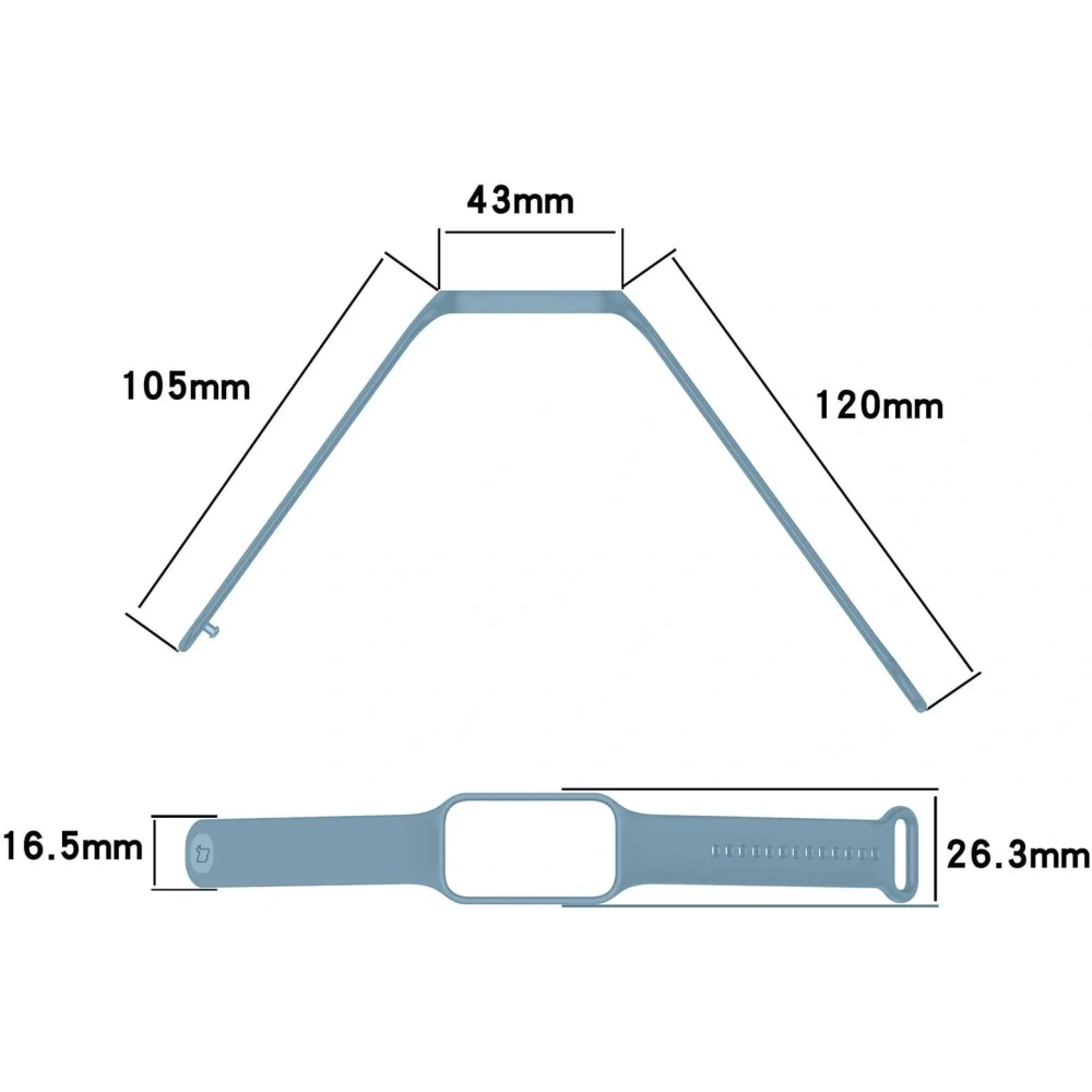 Hurtownia GSM - Bizon Strap + Carcasa Ceas Dots Xiaomi Redmi Smart Band 2 / Xiaomi Mi Band 8 Albastru activ - BIZ784 - {ean13} - Hurt