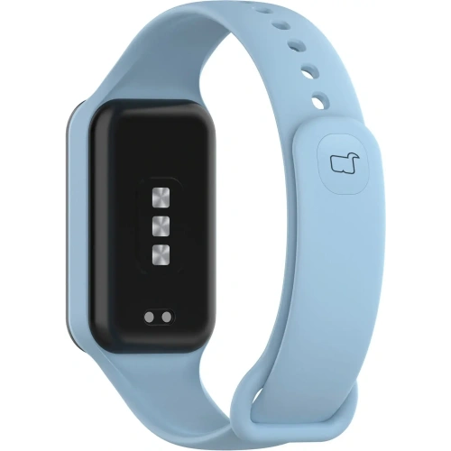 Etui z paskiem Bizon Strap + Case Watch Dots do Xiaomi Redmi Smart Band 2 / Xiaomi Mi Band 8 Active błękitne