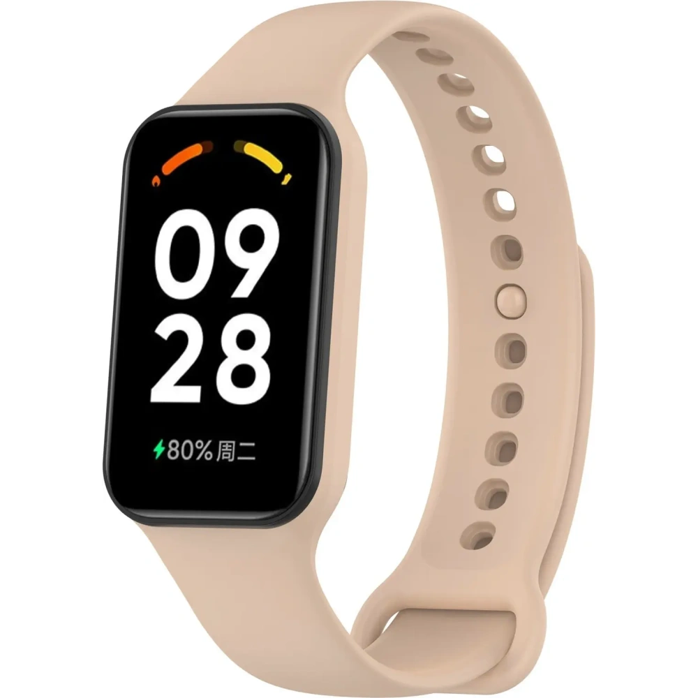 Hurtownia GSM - Etui s páskem Bizon Strap + Case Watch Dots pro Xiaomi Redmi Smart Band 2 / Xiaomi Mi Band 8 Active světle růžové - BIZ785 - {ean13} - Hurt