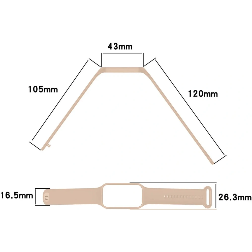 Hurtownia GSM - Etui s páskem Bizon Strap + Case Watch Dots pro Xiaomi Redmi Smart Band 2 / Xiaomi Mi Band 8 Active světle růžové - BIZ785 - {ean13} - Hurt