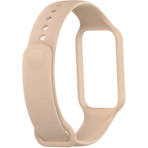 Etui z paskiem Bizon Strap + Case Watch Dots do Xiaomi Redmi Smart Band 2 / Xiaomi Mi Band 8 Active jasnoróżowe