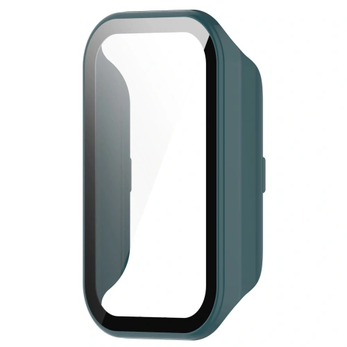 Etui Bizon Case+Glass Set do Xiaomi Redmi Smart Band 2 / Xiaomi Mi Band 8 Active zielone