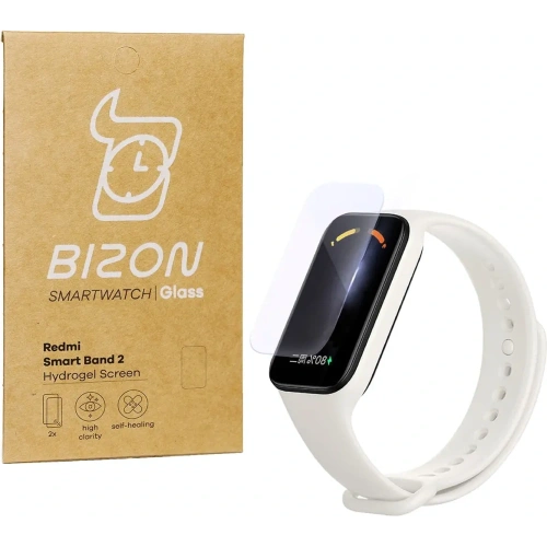 Folia hydrożelowa na ekran Bizon Glass Hydrogel do Redmi Smart Band 2 / Xiaomi Mi Band 8 Active [2 PACK]
