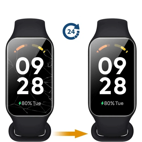 Folia hydrożelowa na ekran Bizon Glass Hydrogel do Redmi Smart Band 2 / Xiaomi Mi Band 8 Active [2 PACK]