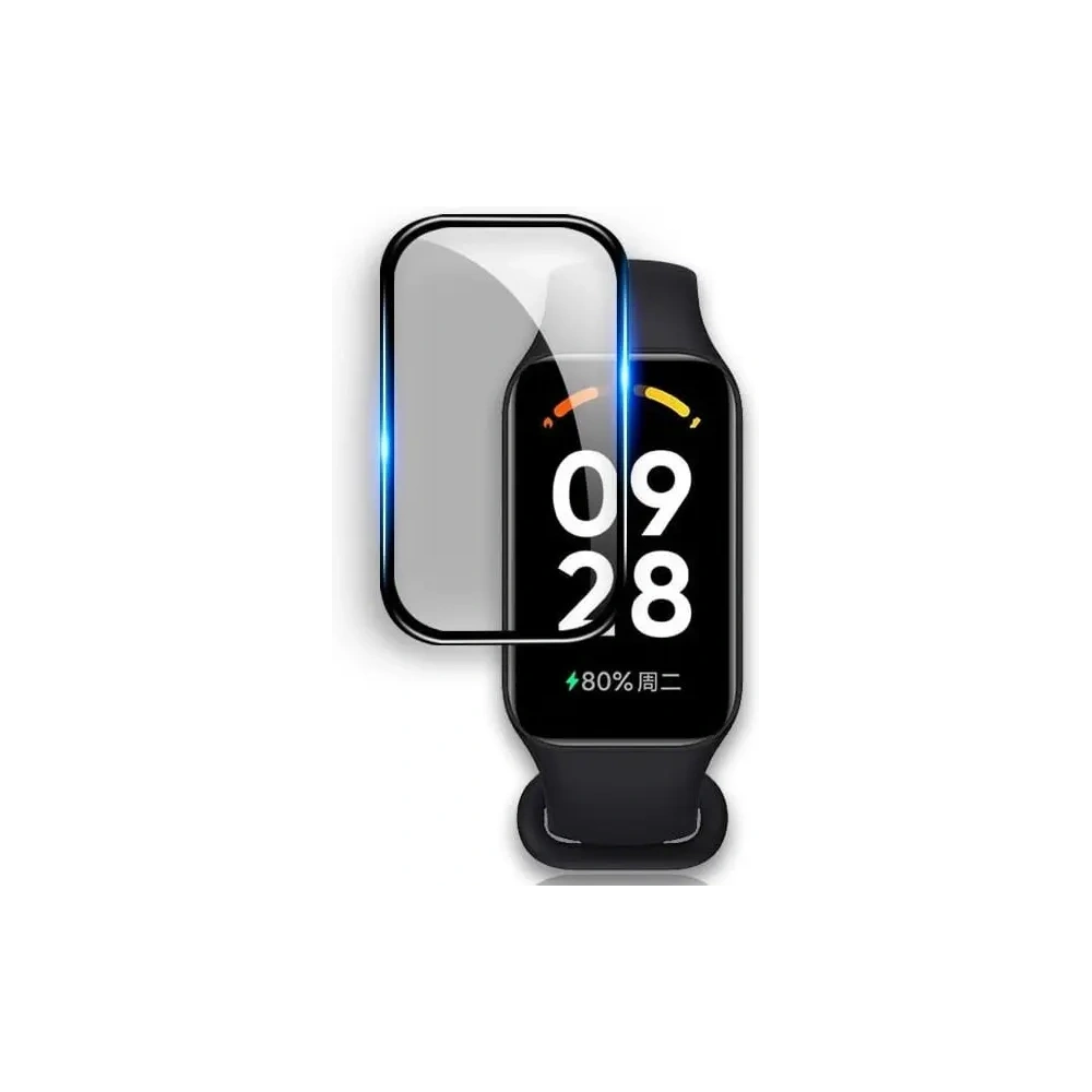 Hurtownia GSM - Szkło hybrydowe Bizon Glass Watch Edge Hybrid do Redmi Smart Band 2 / Xiaomi Mi Band 8 Active czarne - BIZ789 - {ean13} - Hurt