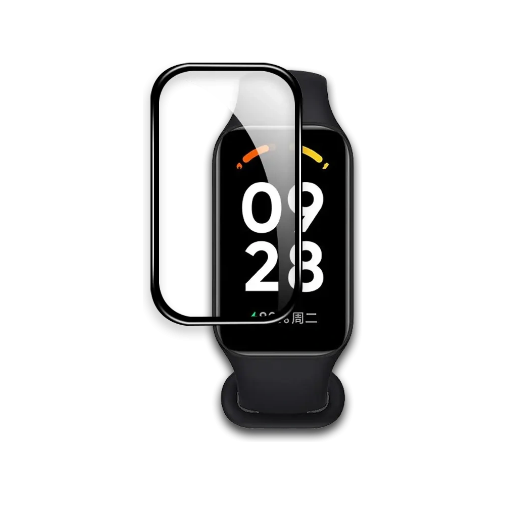Hurtownia GSM - Sklo hybridní Bizon Glass Watch Edge Hybrid pro Redmi Smart Band 2 / Xiaomi Mi Band 8 Active černé - BIZ789 - {ean13} - Hurt