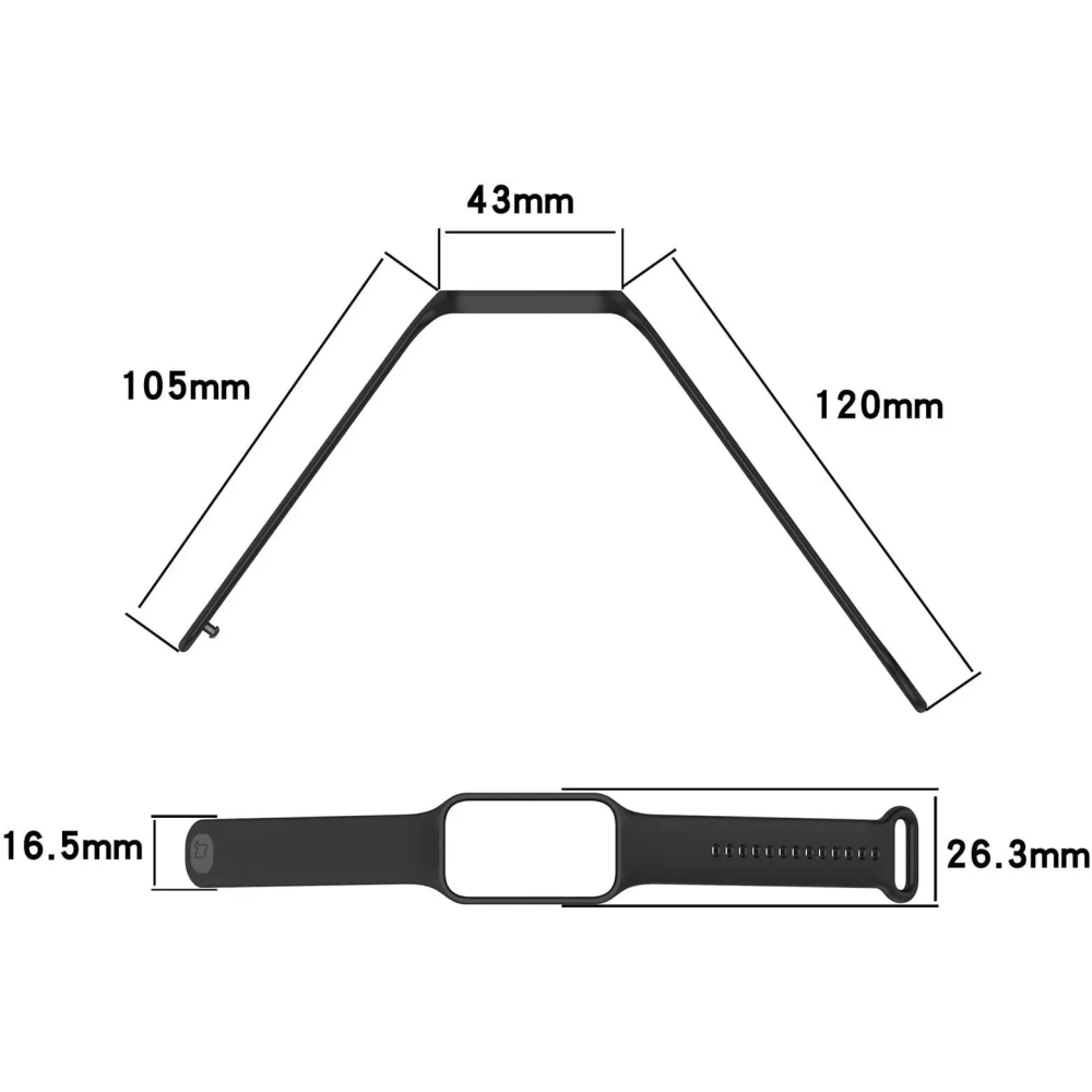 Hurtownia GSM - Bizon Strap + Carcasa Ceas Dots Xiaomi Redmi Smart Band 2 / Xiaomi Mi Band 8 Active negru - BIZ791 - {ean13} - Hurt