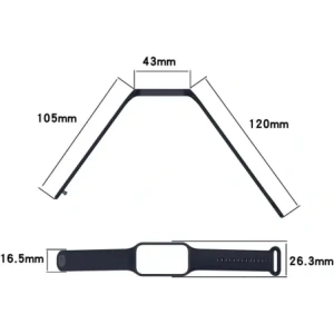 Hurtownia GSM - Etui s páskem Bizon Strap + Case Watch Dots pro Xiaomi Redmi Smart Band 2 / Xiaomi Mi Band 8 Active modré - BIZ792 - {ean13} - Hurt