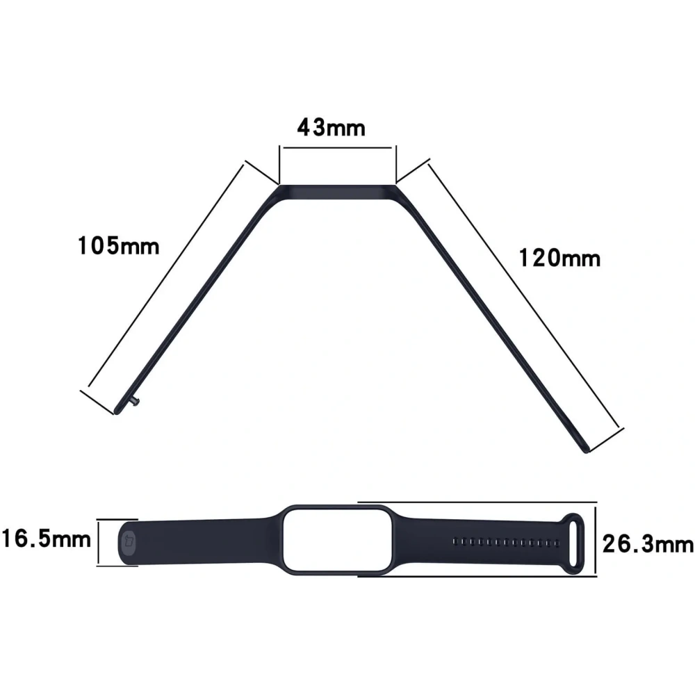 Wholesale Bizon Strap + Case Watch Dots Xiaomi Redmi Smart Band 2 / Xiaomi Mi Band 8 Active navy blue - BIZ792 - {ean13} - Hurt