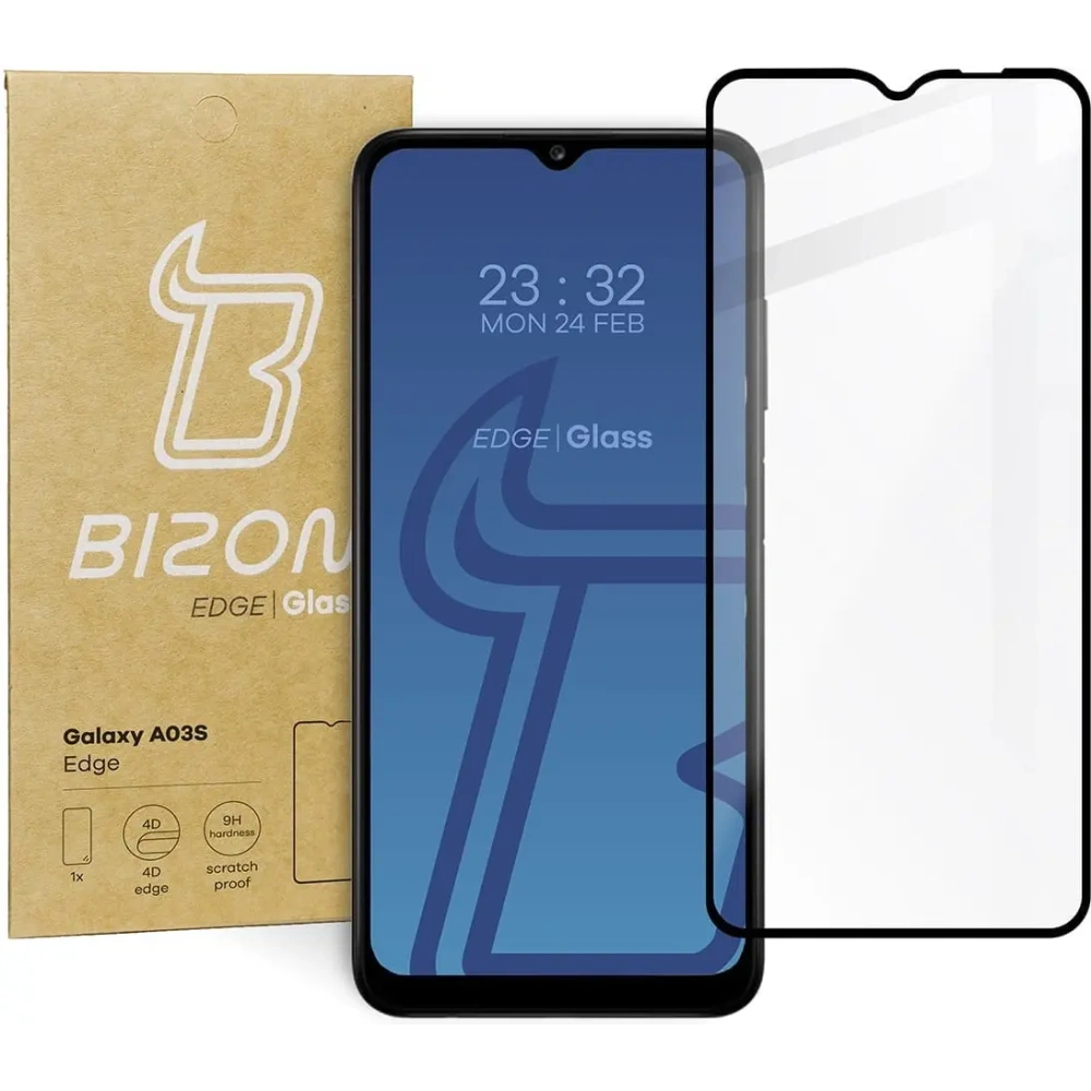 Hurtownia GSM - Szkło hartowane Bizon Glass Edge do Samsung Galaxy A03s czarne - BIZ800 - {ean13} - Hurt