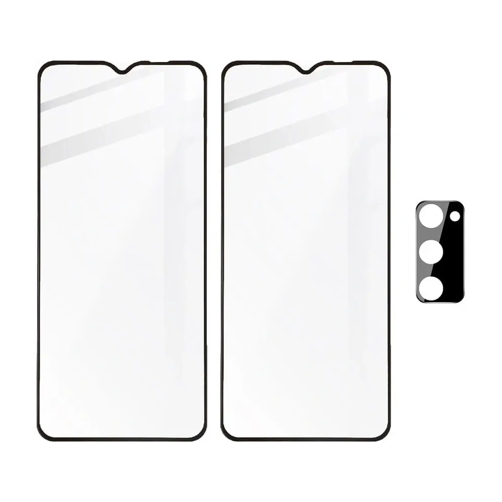 Hurtownia GSM - Bizon Glass Edge edzett üveg - [2 PACK] + lencsevédő Samsung Galaxy A03s fekete - BIZ803 - {ean13} - Hurt