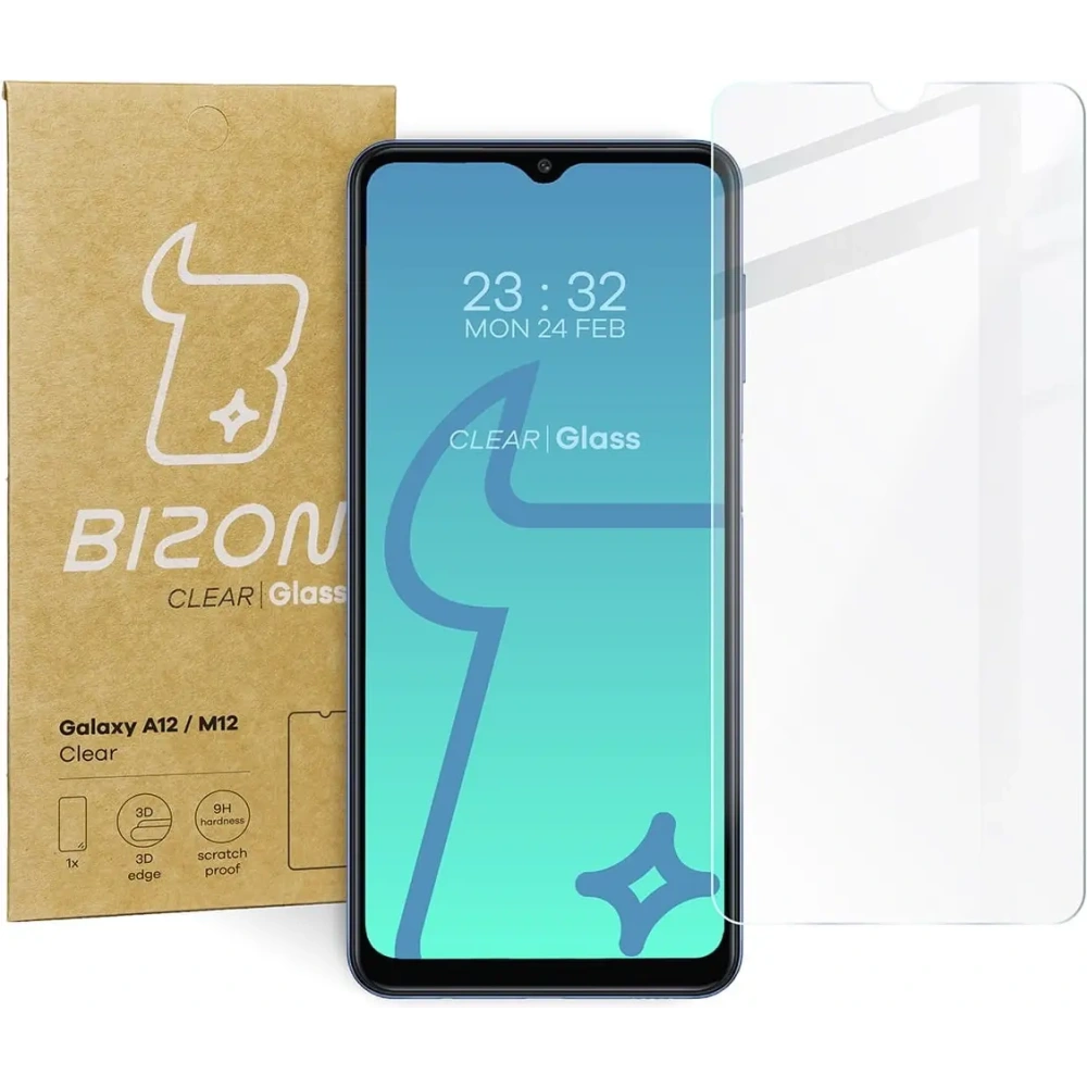 Hurtownia GSM - Szkło hartowane Bizon Glass Clear do Samsung Galaxy A12 / M12 - BIZ806 - {ean13} - Hurt