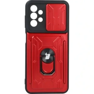Hurtownia GSM - Etui Bizon Case Camshield Card Slot Ring do Samsung Galaxy A13 4G červené - BIZ810 - {ean13} - Hurt