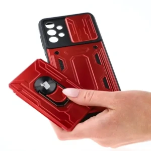 Hurtownia GSM - Etui Bizon Case Camshield Card Slot Ring do Samsung Galaxy A13 4G červené - BIZ810 - {ean13} - Hurt