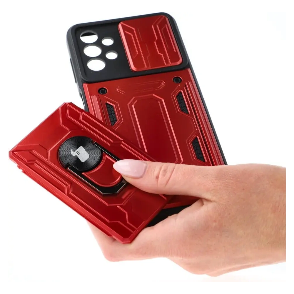 Hurtownia GSM - Bizon Case Camshield Kartensteckplatz Ring Samsung Galaxy A13 4G rot - BIZ810 - {ean13} - Hurt