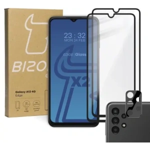 Hurtownia GSM - Sklíčko tvrzené Bizon Glass Edge - [2 PACK] + ochrana na objektiv Samsung Galaxy A13 4G - BIZ812 - {ean13} - Hurt