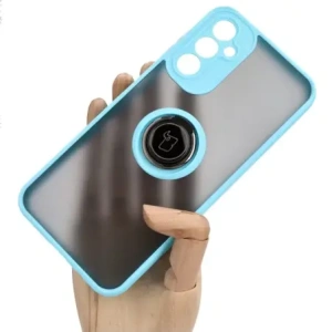 Hurtownia GSM - Bizon Case Hybrid Ring Samsung Galaxy A14 4G / 5G füstös, világoskék kerettel - BIZ823 - {ean13} - Hurt