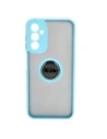 Hurtownia GSM - Bizon Case Hybrid Ring Samsung Galaxy A14 4G / 5G füstös, világoskék kerettel - BIZ823 - {ean13} - Hurt