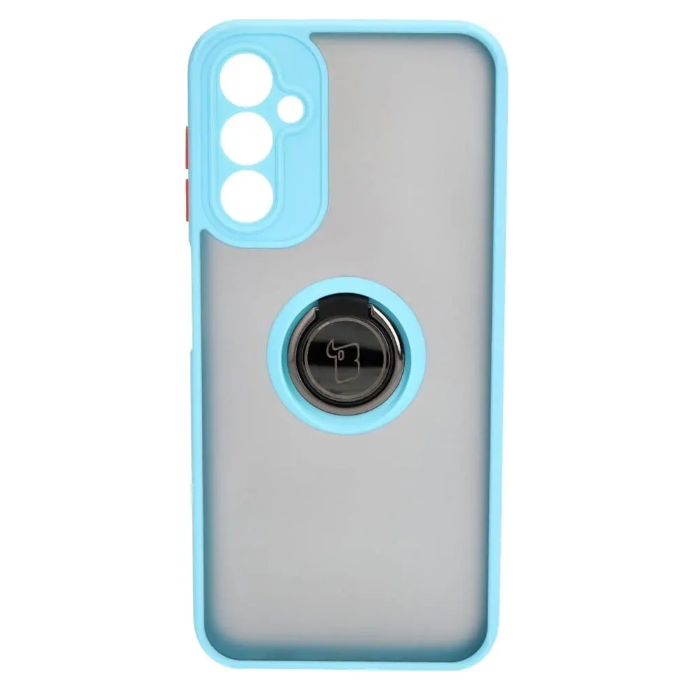 Hurtownia GSM - Bizon Case Hybrid Ring Samsung Galaxy A14 4G / 5G füstös, világoskék kerettel - BIZ823 - {ean13} - Hurt