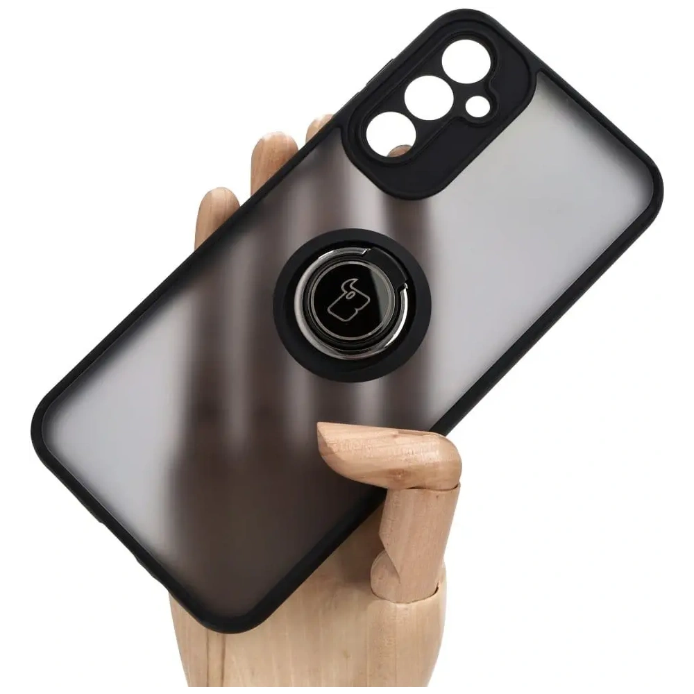 Hurtownia GSM - Bizon Case Hybrid Ring Samsung Galaxy A14 4G / 5G füstös fekete kerettel - BIZ825 - {ean13} - Hurt