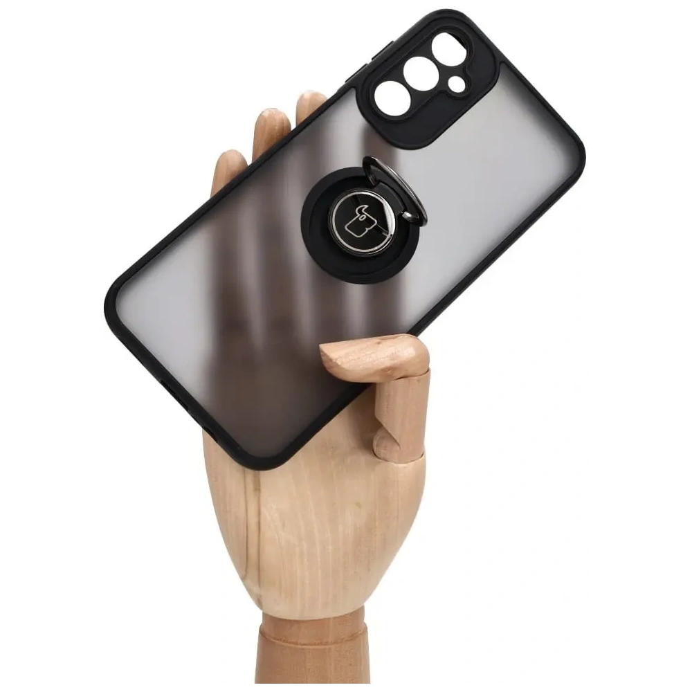 Hurtownia GSM - Bizon Case Hybrid Ring Samsung Galaxy A14 4G / 5G füstös fekete kerettel - BIZ825 - {ean13} - Hurt