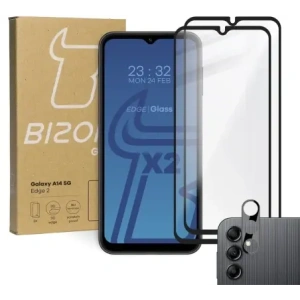 Hurtownia GSM - 2x Sklo na displej + sklo na fotoaparát BIZON Edge 2 do Samsung Galaxy A14 4G/5G - BIZ826 - {ean13} - Hurt